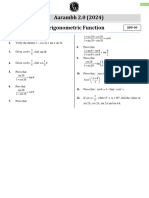 Trigonometric Functions - DPP 09 - (Aarambh 2.0 2024)
