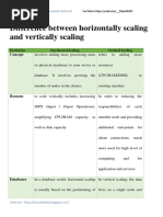 Horizontally Scaling and Vertically Scaling