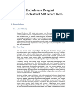 Perhitungan Kadarluarsa Reagent BIOLYSIS Yang Dipergunakan Dalam Mendeteksi Nilai Cholesterol Pada Sampel