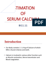 Estimation of Serum Calcium