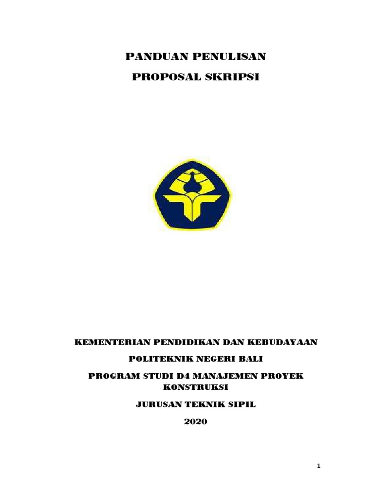 Panduan Proposal Skripsi Teknik Sipil | PDF