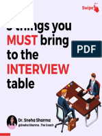 3 Things You Must Bring to the Interview Table