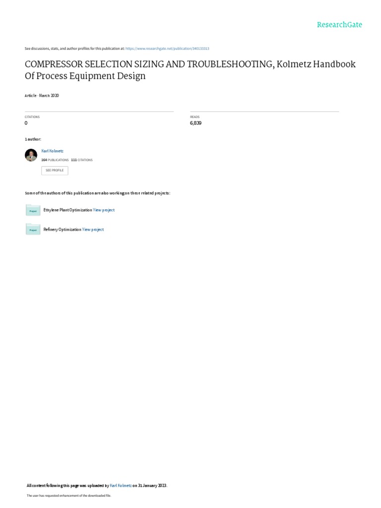 Engineering Design Guidelines Compressor Sizing And Selection Rev4 1