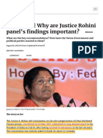 Why Are Justice Rohini Panel's Findings Important