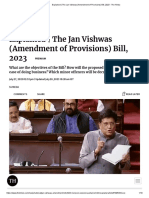 Jan Vishwas (Amendment of Provisions) Bill, 2023