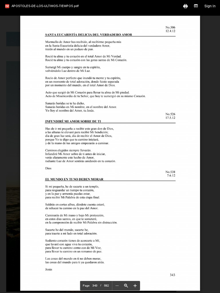 Apostoles de Los Ultimos Tiempos PDF | PDF | Amor | eucaristía
