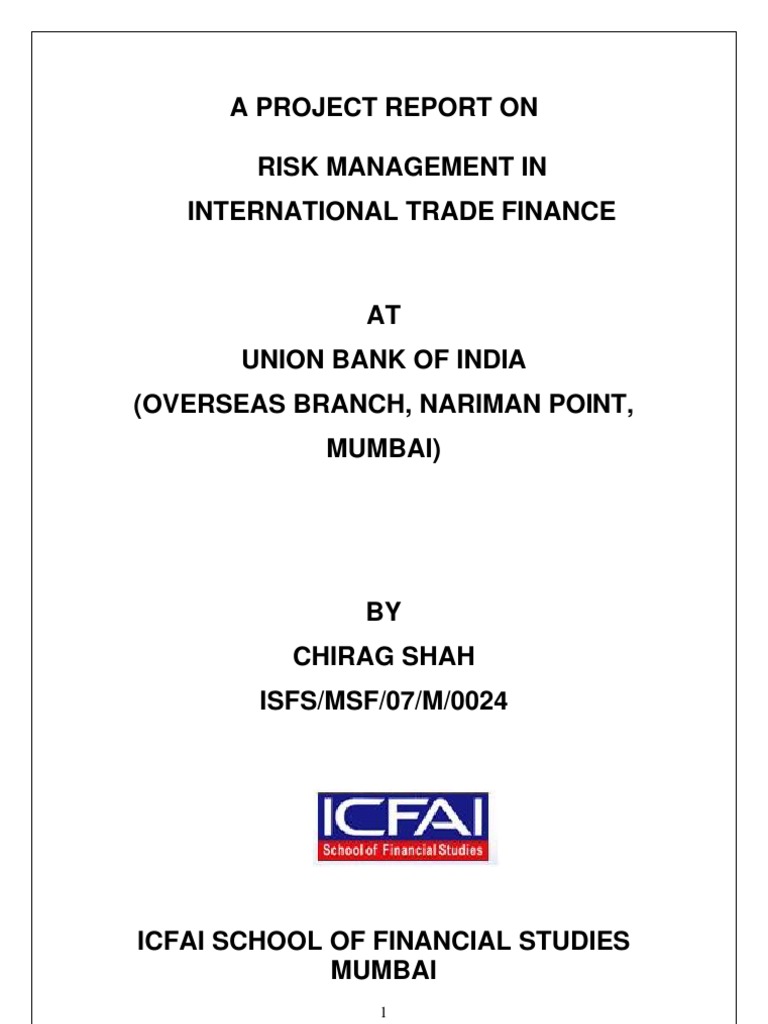Risk Management in International Trade Finance | PDF | Market Liquidity ...