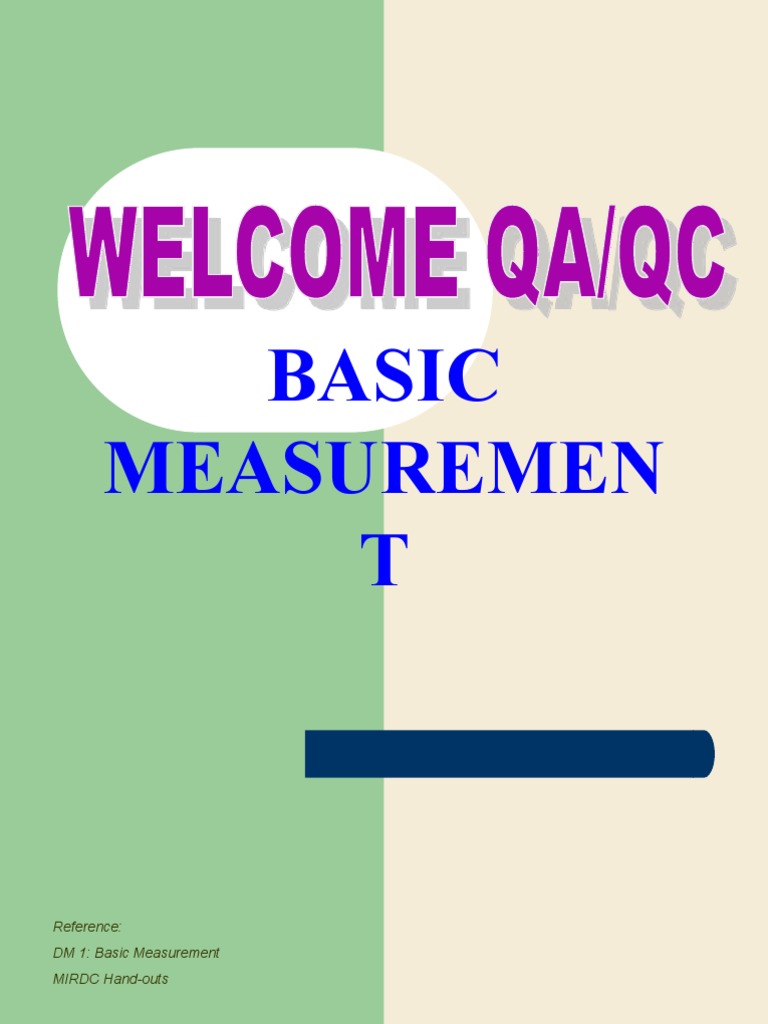 Basic Measurement Concepts and Errors | PDF | Observational Error ...
