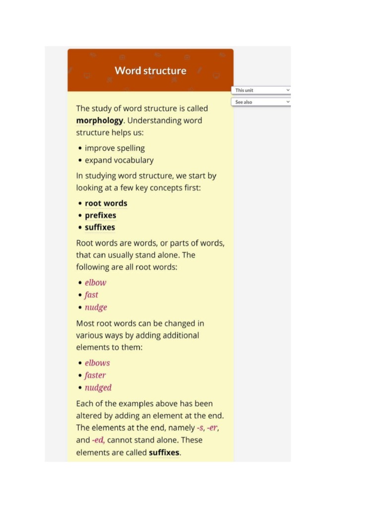 Word Structure | PDF