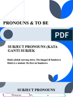 Subject Pronouns & To Be