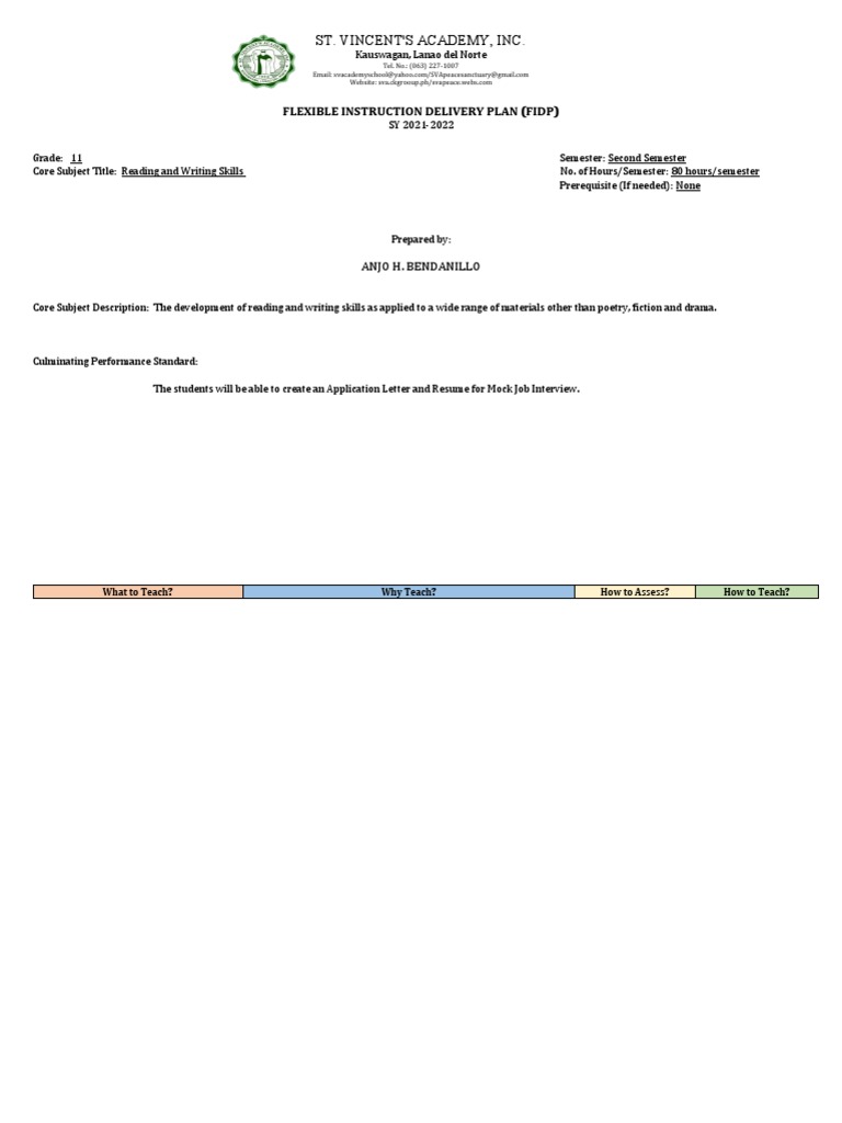 Reading and Writing Skills | PDF | Learning | Literacy