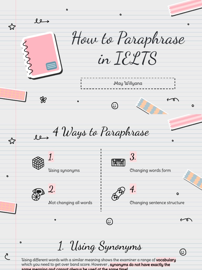Paraphrasing Techniques for IELTS | PDF | Career & Growth
