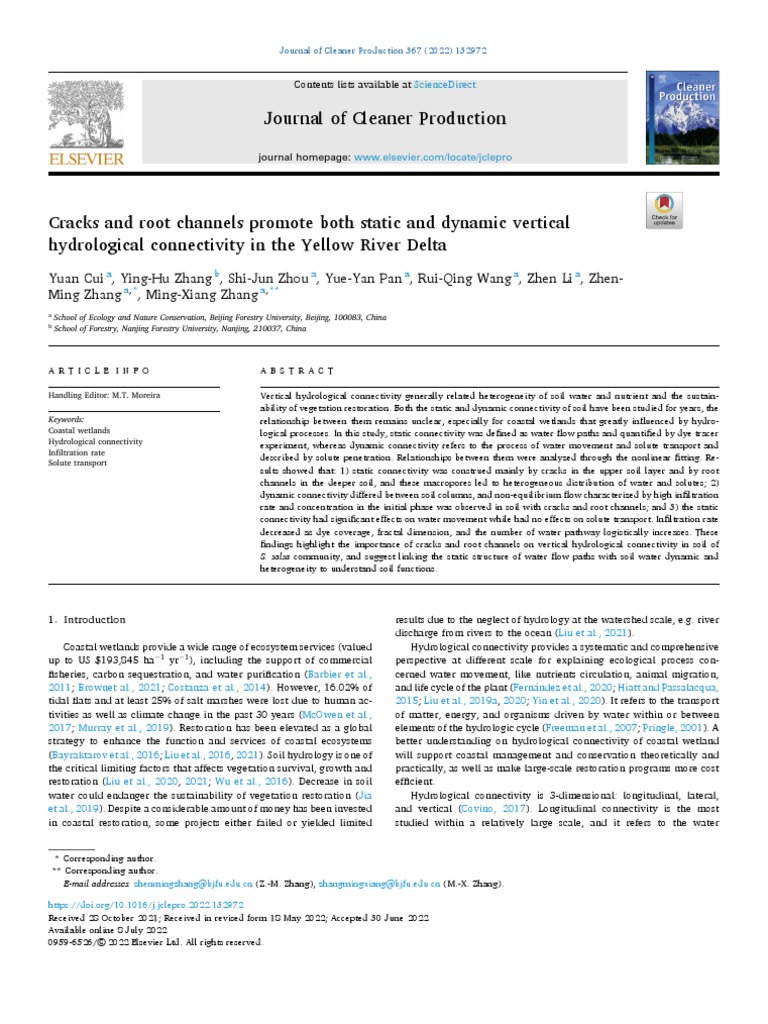 Journal of Cleaner Production PDF Hydrology Soil