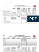 Horarios 2011-2 Escuela de Ingenieria Civil