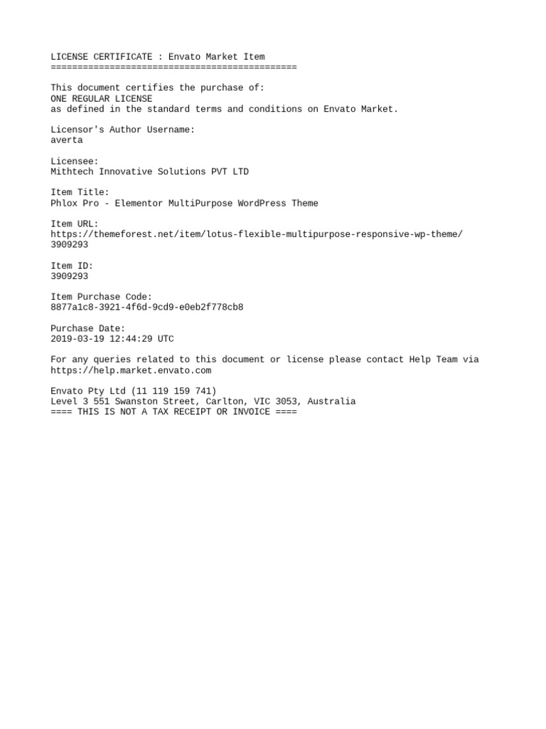 Lotus Flexible Multipurpose Responsive WP Theme License PDF