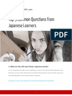 Top 3 Questions From Japanese Learners