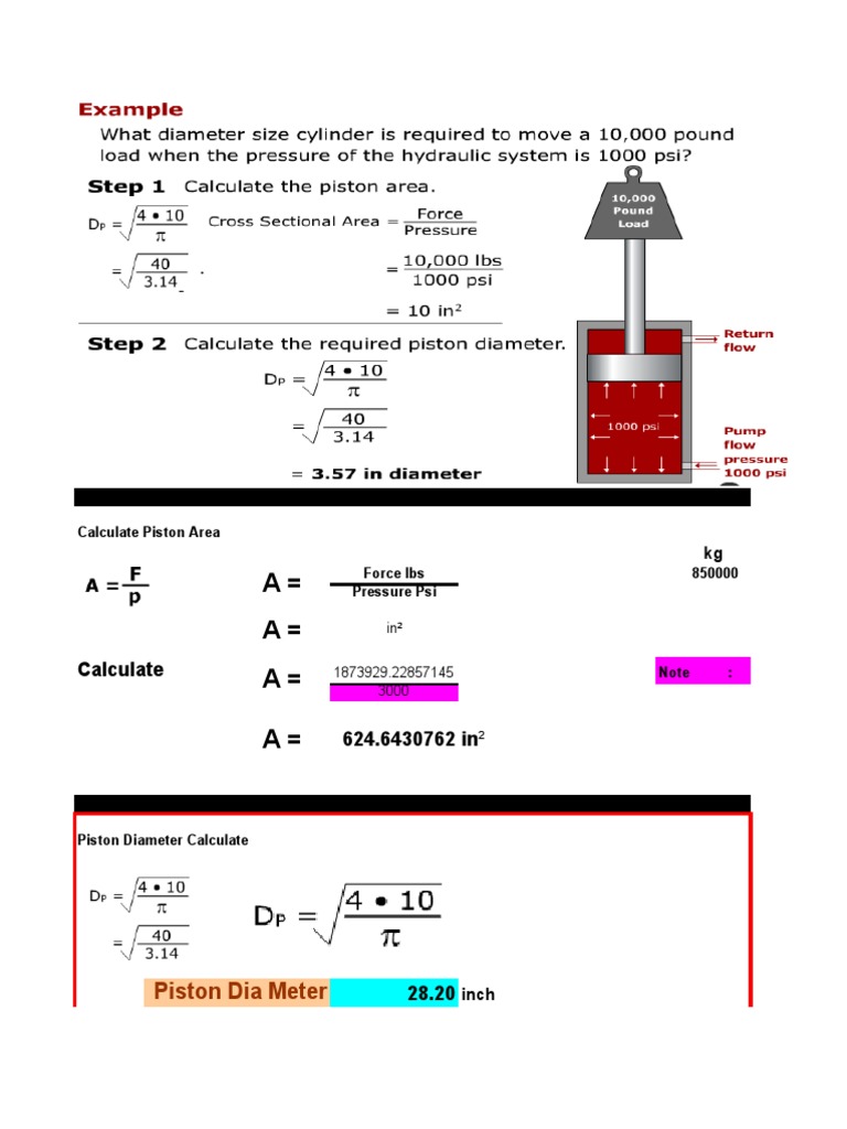 Cylinder Hydraulic Calculation1 PDF