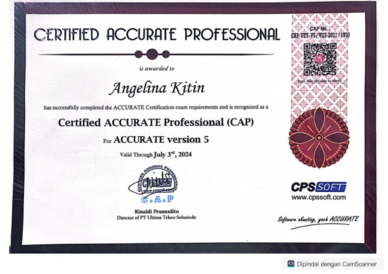 Sertifikat CAP - 11190084 | PDF