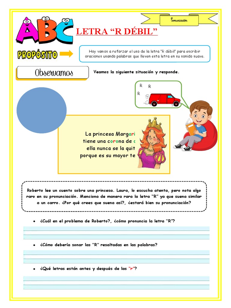 Adicional Ficha Letra R Debil | PDF | Comunicación humana