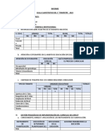 INFORME 1° Trimestre Educacion Fisica