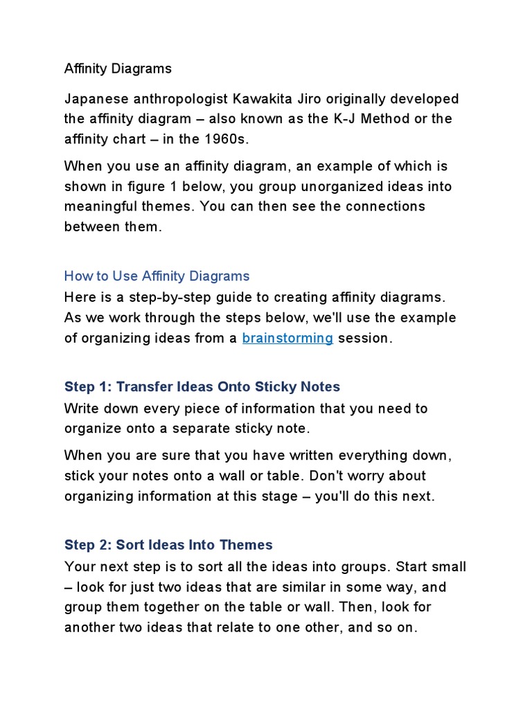 Affinity Diagrams | PDF