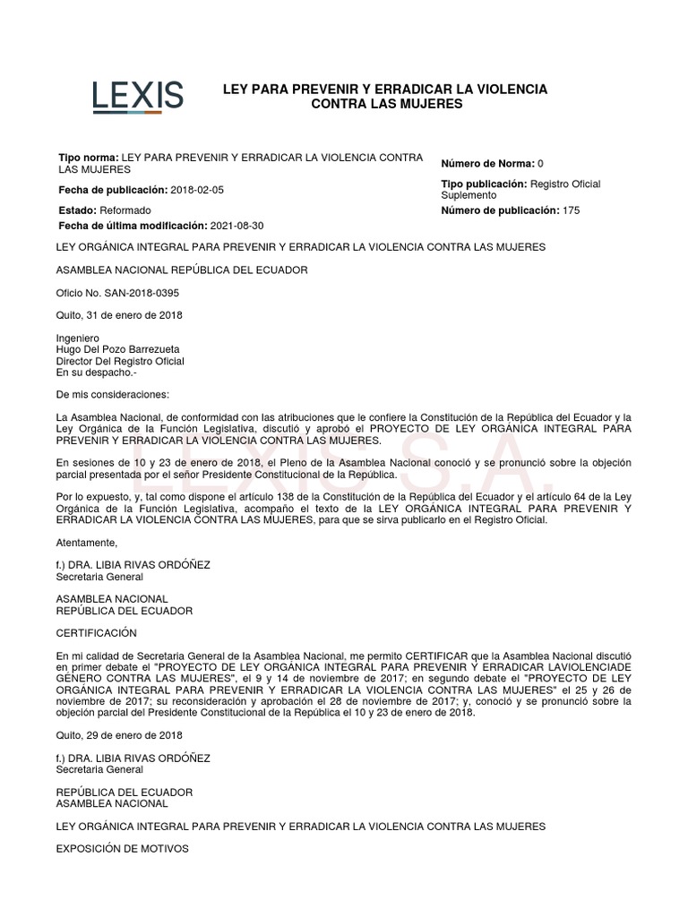 Z-One-penal-ley para Prevenir y Erradicar La Violencia Contra Las ...