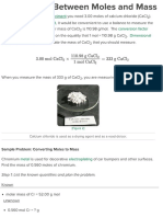Conversions Between Moles and Mass