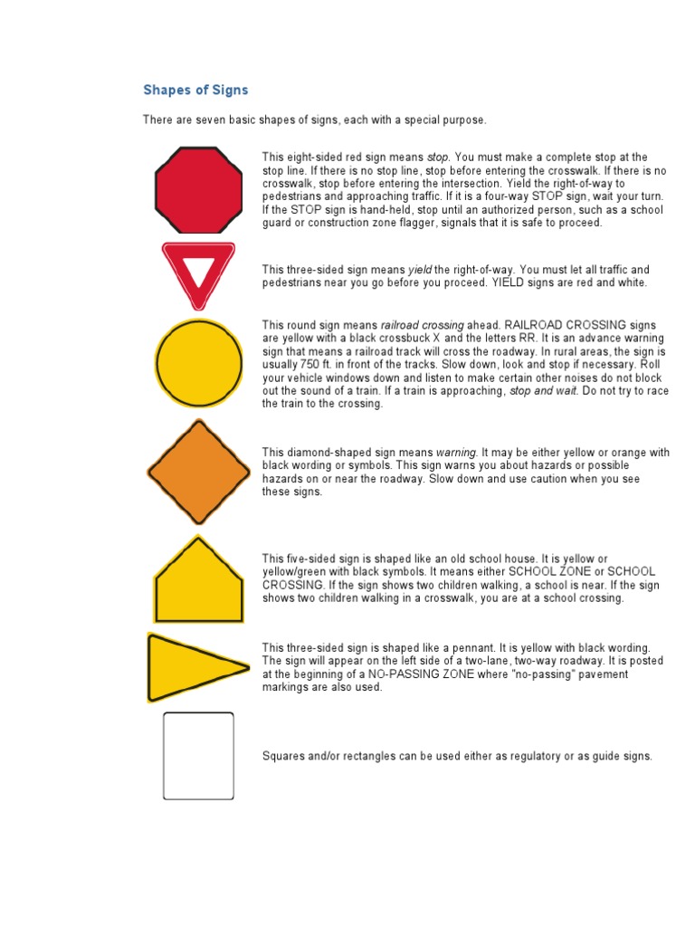 Drivers Hand Book Traffic Lane