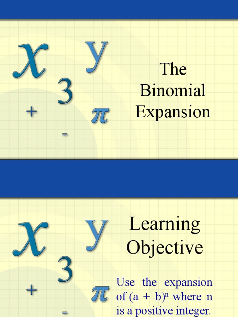 Binomial Expansion PDF Combinatorics Algebra