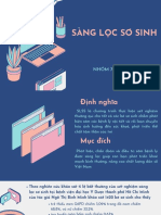 SÀNG LỌC SƠ SINH