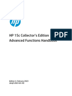 HP 15c Collector's Edition Advanced Functions Handbook (Draft) (2023)
