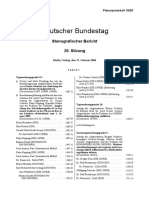 Deutscher Bundestag: Stenografischer Bericht 20. Sitzung