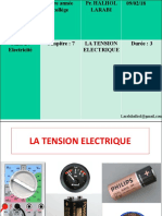 Le Courant Electrique Continu Cours PPT 2 La Tension Electrique
