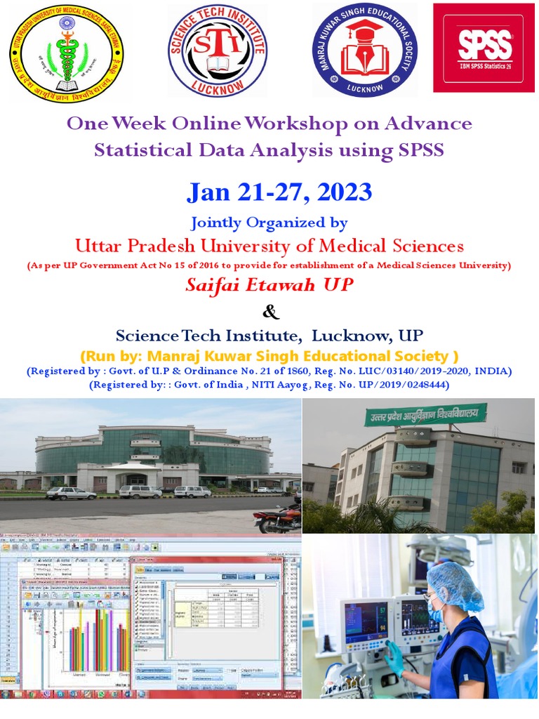 SPSS Data Analysis Workshop in Lucknow | PDF | Statistics | Analysis