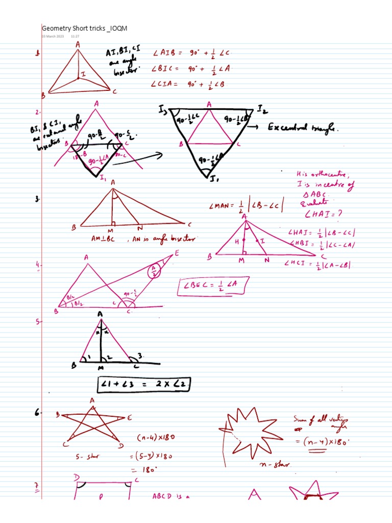 Geometry Notes Till Day 2 | PDF