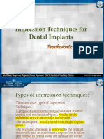 Impression Techniques For Dental Implant