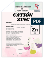 CATIÓN ZINC Grupo 3