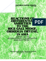 IRPS 61 Reactions of Differential Varieties to the Rice Gall Midge, Orseolia Oryzae, in Asia