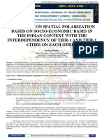 Discussion On Spatial Polarization Based On Socio-Economic Bases in The Indian Context With The Interdependency of Tier-1 and Tier-2 Cities On Each Other