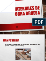 Clase 2 Materiales de Obra Gruesa, Mamposteria