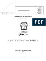 Quinto: Area: Tecnología Y Informática