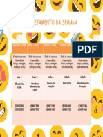 Planejamento Da Semana Conhecendo Minhas Emocoes Bercario