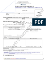 Fiche Candidature Master Bac4 Et LMD Hors Tablissement