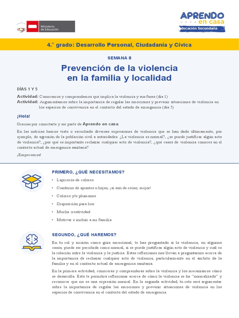 Prevención de la Violencia Familiar | PDF | Violencia | Las emociones
