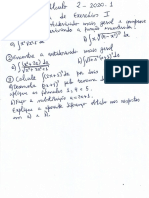 Cálculo 2 Lista 1