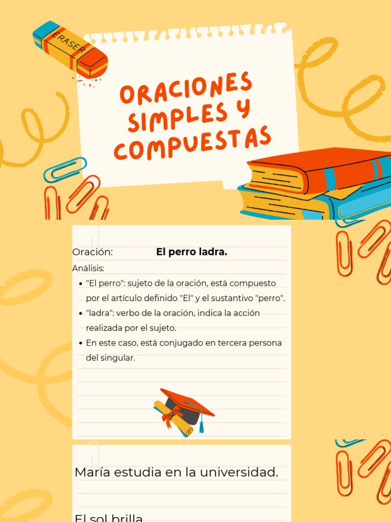 Oraciones Simples y Compuestas para Niños | PDF | Artes del Lenguaje y ...