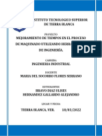 Reporte Final - Mejoramiento de Tiempos en El Proceso de Maquinado Utilizando Herramientas de Ingeniería