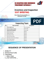 PNP Logistics Exit Briefing