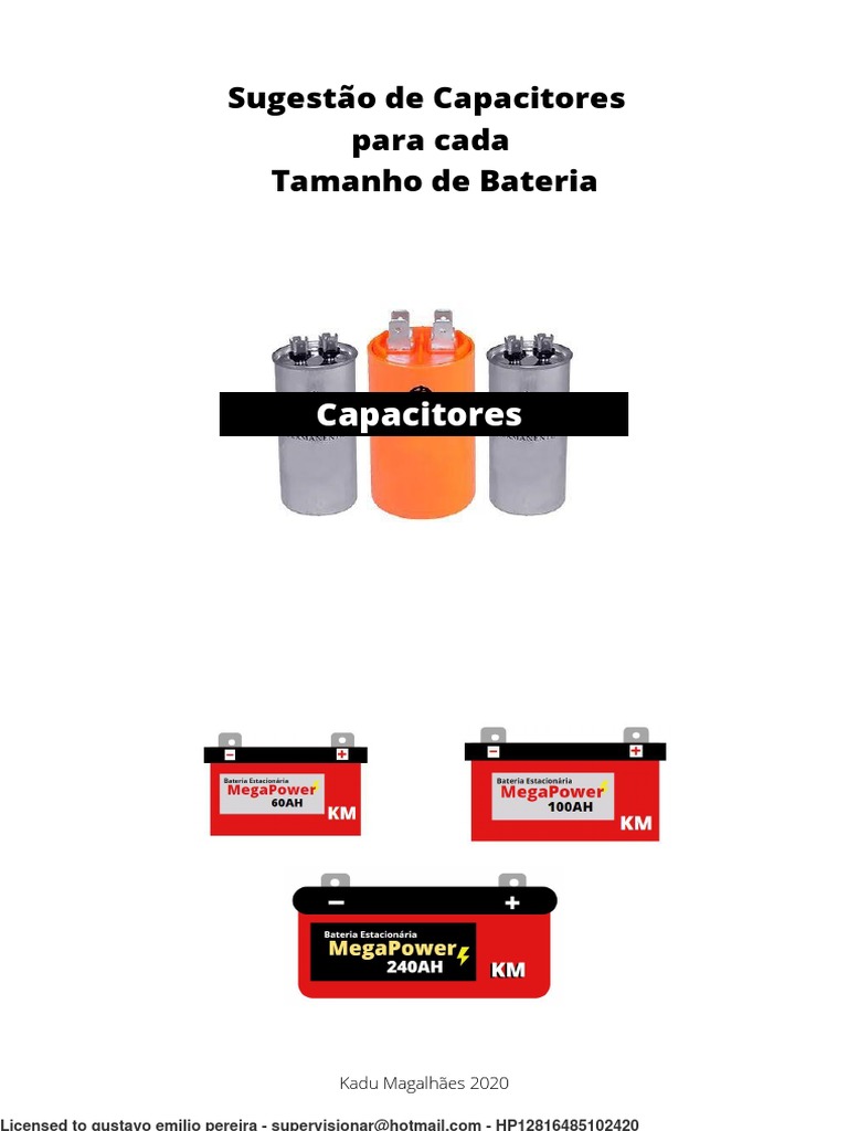 Capacitor Es 820 | PDF | Capacitor | Corrente elétrica