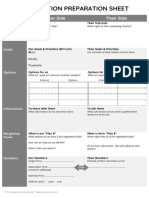 Negotiation Preparation Sheet